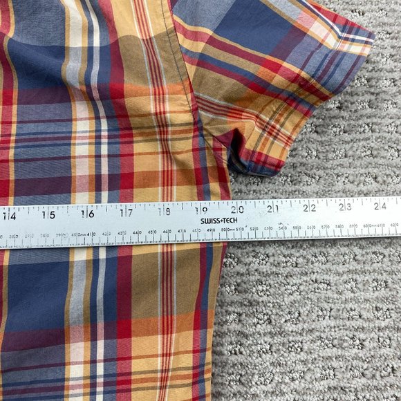 J. Crew Shirt Men Small S Multicolor Plaid Button Up Slim Fit Short Sleeve - Picture 9 of 10